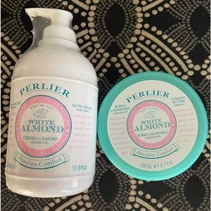 Perlier White Almond Bath Cream and Almond Butter Firming Cream~New~